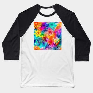 Rainbow flowers 2 Baseball T-Shirt